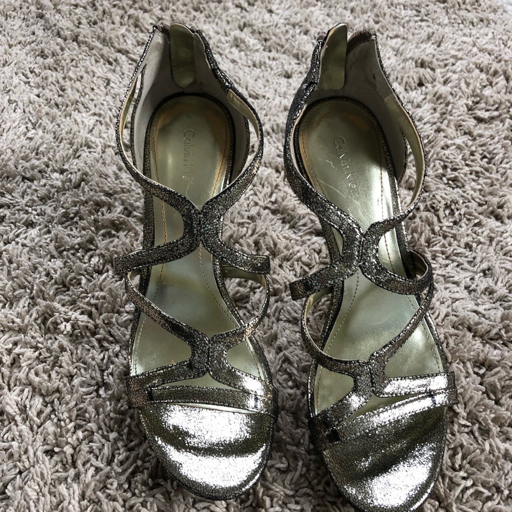 Calvin Klein Gold Heels